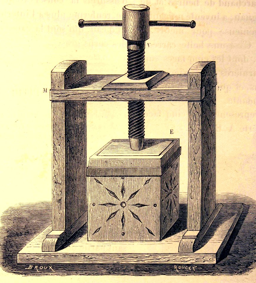 "Machine Pellegrin pour mettre le beurre en mottes".
