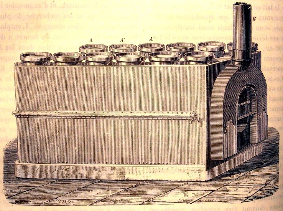 "Bain-marie pour le chauffage du lait pratiqué en vue de s…