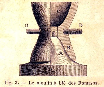 "Le moulin à blé des Romains".. Free illustration for personal and commercial use.