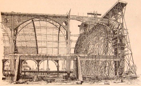 Construcción de la galería de las máquinas.