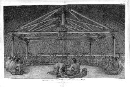 Poulaho, roi des Isles des Amis, Buvant la Kava