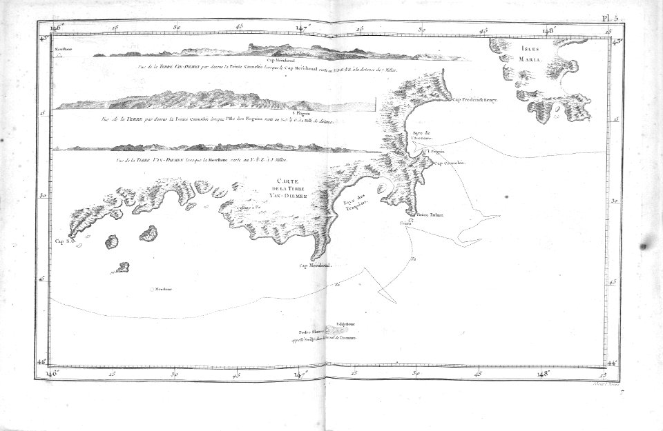 Carte de la Terre Van-Diemen
