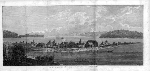 Vue du havre de St. Pierre et St. Paul au Kamtschatka