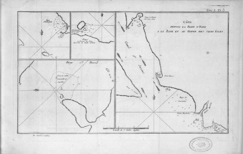 Côte depuis la Baye d'Yore a la Baye et au Havre des Trois…