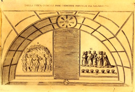 "Tabula unica cubiculi primi...Via Salaria"