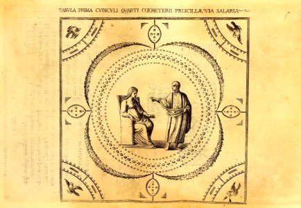 "Tabula prima cubiculi quarti coemeterii priscillae...Via …