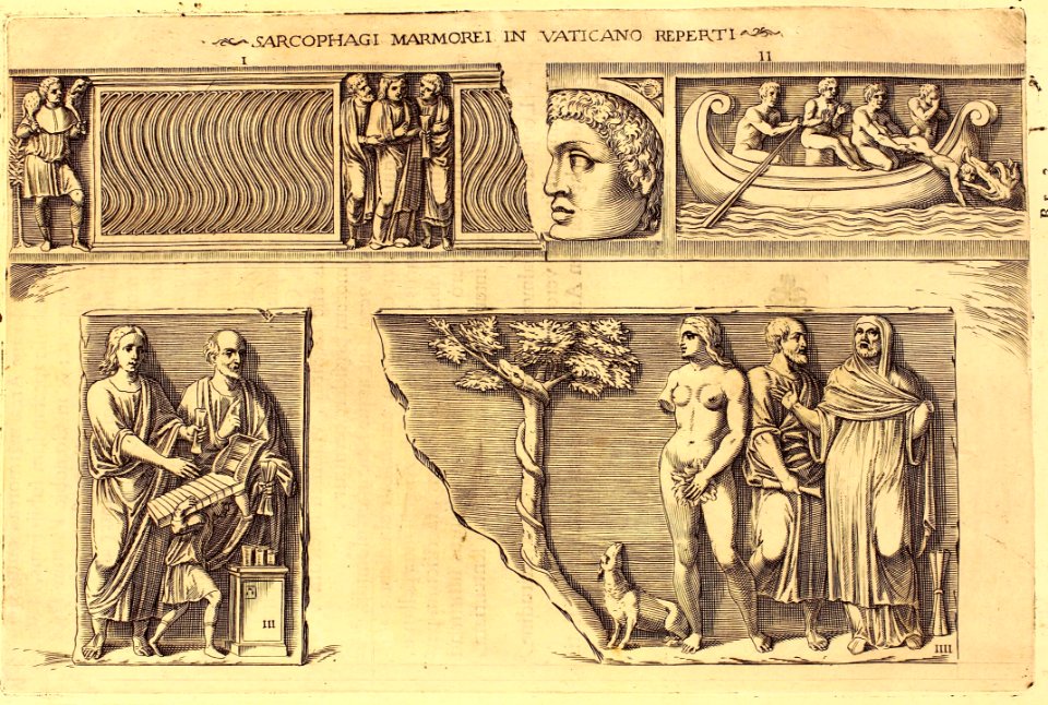 "Sarcophagi marmorei in Vaticano reperti..."