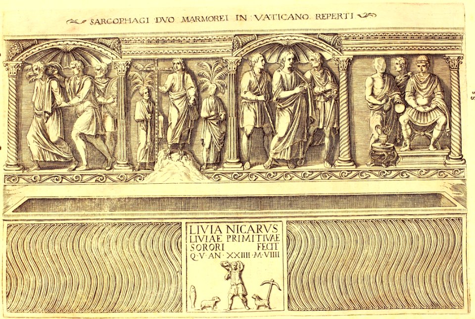 "Sarcophagi duo marmorei in Vaticano reperti"