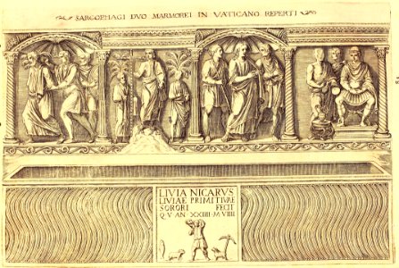 "Sarcophagi duo marmorei in Vaticano reperti"