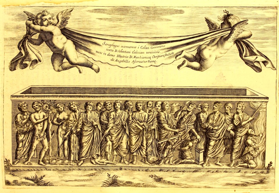 "Sarcophagus marmoreus e Calixti Coemeterio"