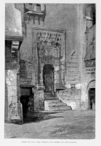 "Patio de una casa egipcia del tiempo de los califas"