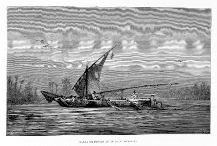 "Barca de pescar en el Lago Menzaleh"