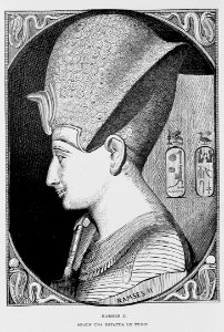 "Ramses II según una estatua de Turín". Free illustration for personal and commercial use.