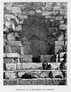 "Entrada a la pirámide de Cheops"