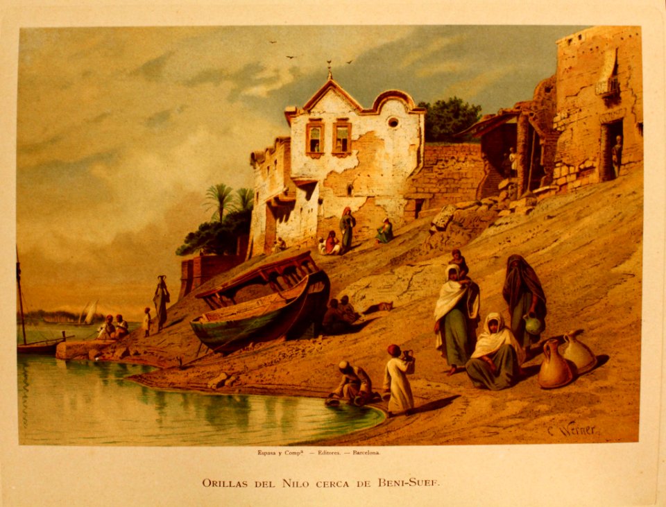 "Orillas del Nilo cerca de Beni-Suef"