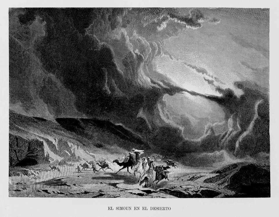 "El simoun en el desierto"
