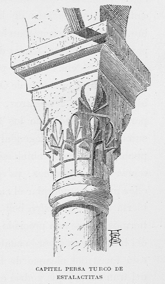 "Capitel persa turco de estalactitas"