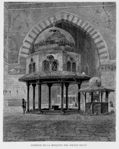 "Interior de la mezquita del Sultan Hasan"