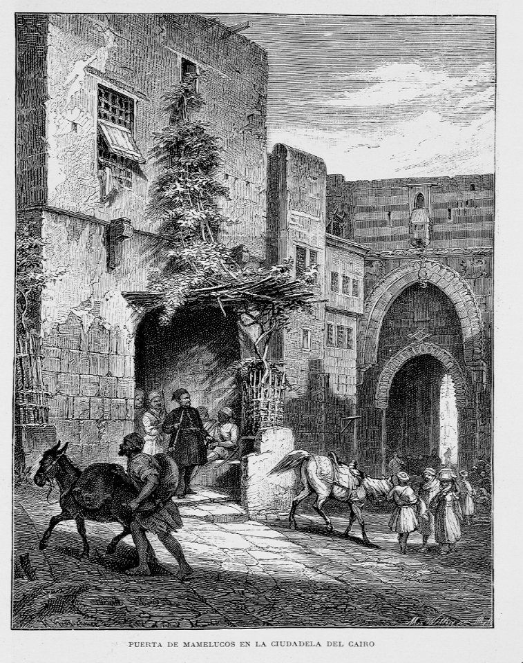 "Puerta de mamelucos en la ciudadela del Cairo"