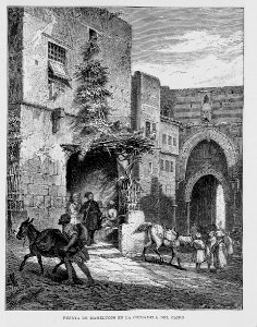 "Puerta de mamelucos en la ciudadela del Cairo"