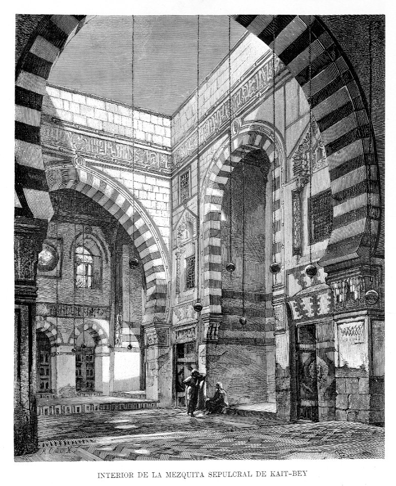 "Interior de la mezquita sepulcral de Kait-Bey"