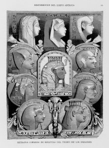 "Retratos copiados de estatuas del tiempo de los Faraones"