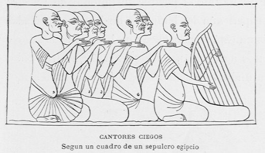 "Cantores ciegos. Según un cuadro de un sepulcro egipcio"