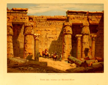 "Patio del templo de Medinet-Habu"