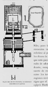 "Plano del grupo principal de Edificios Existente en Karnak"