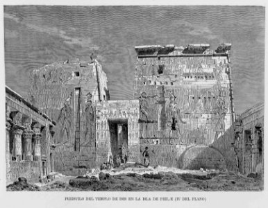 "Peristilo del templo de Isis en la Isla de Philae (IV del plano)