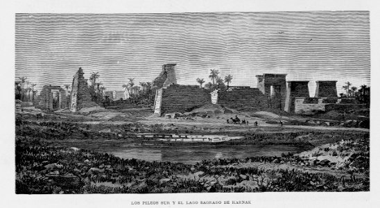 "Los pileos sur y el lago sagrado de Karnak"