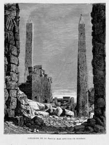 "Obeliscos de la parte más antigua de Karnak"
