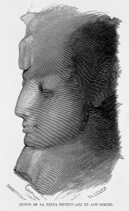 "Busto de la Reina Nefert-Ari en Abu-Simbel"