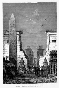 "Pileos y Obelisco de Ramsés II en Luqsor"