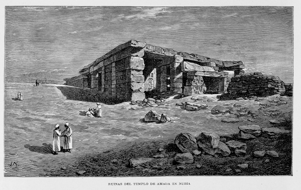 "Ruinas del templo de amada en Nubia"