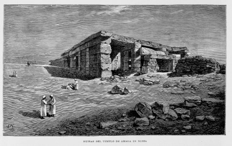 "Ruinas del templo de amada en Nubia"