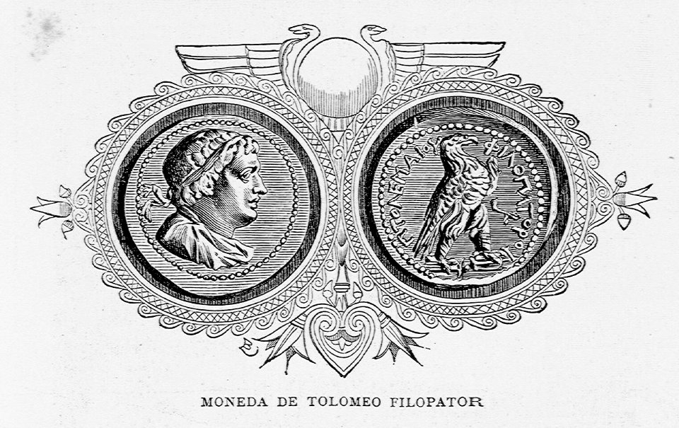 "Moneda de Tolomeo Filopator"