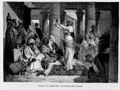 "Danza de almeas en las ruinas de Karnak"