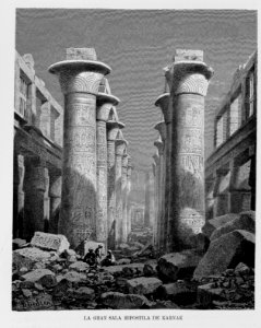 "La gran sala hipóstila de Karnak"