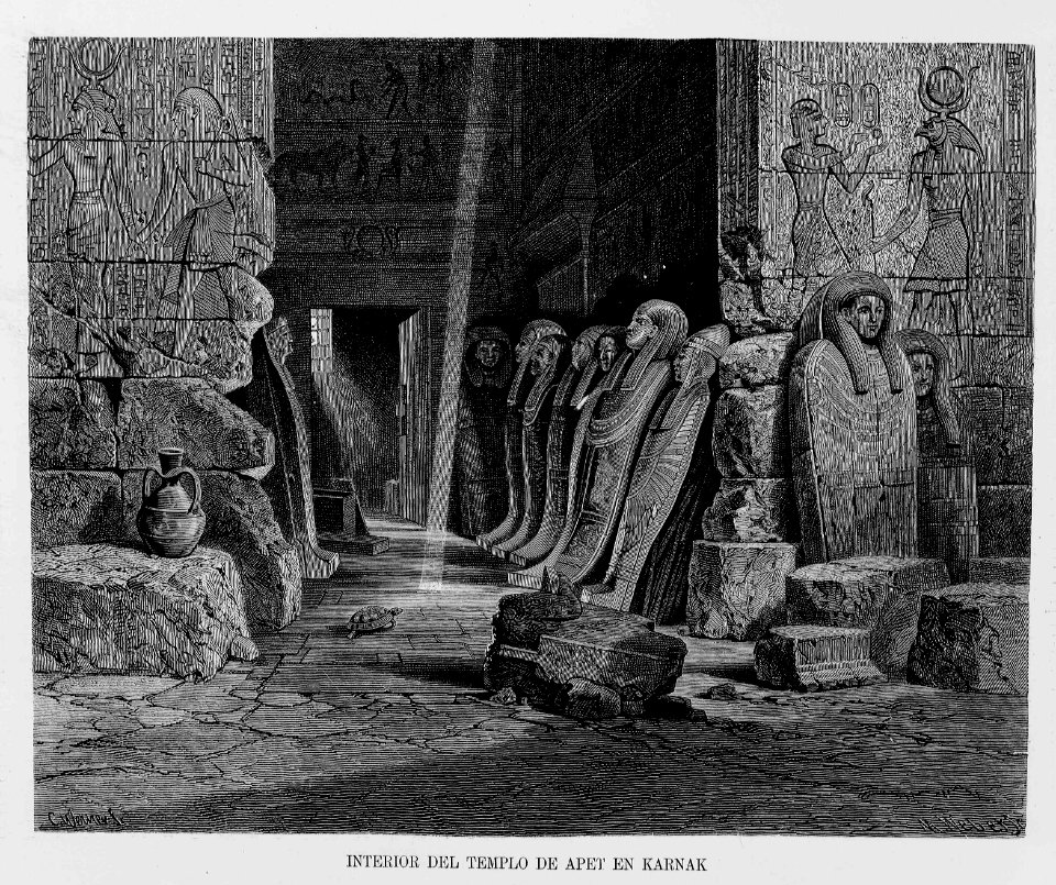 "Interior del templo de Apet en Karnak"