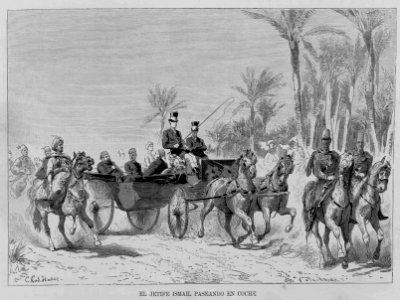 "El jetife Ismail paseando en coche"