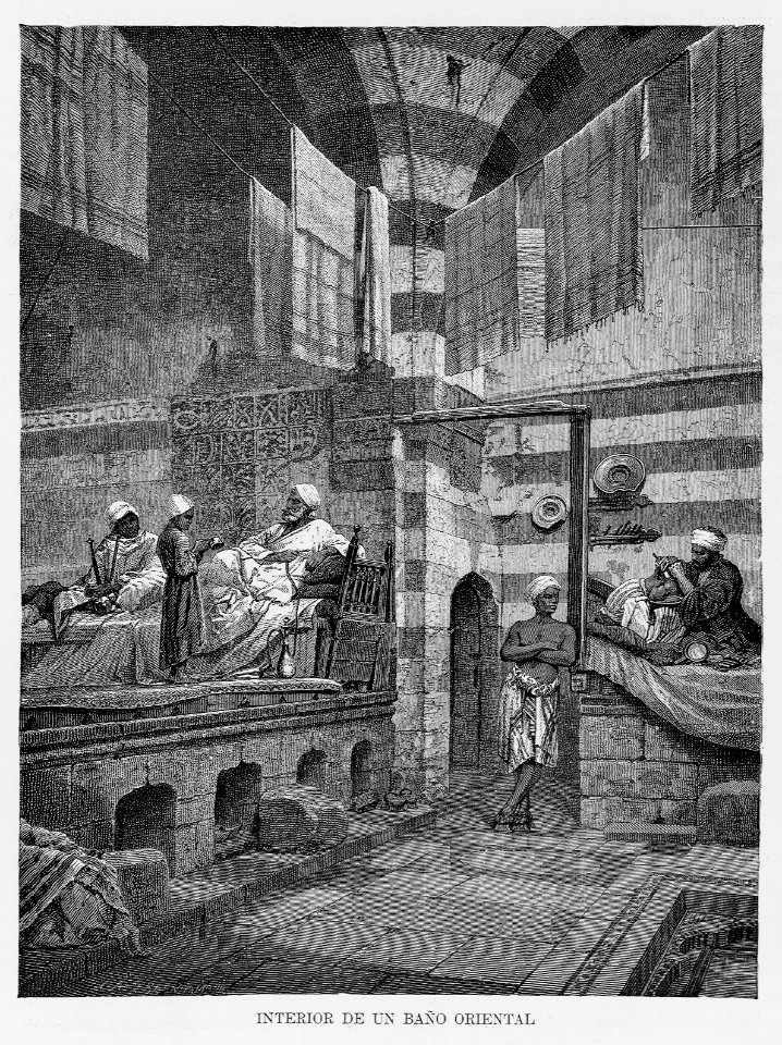 "Interior de un baño oriental"