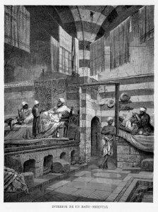 "Interior de un baño oriental"