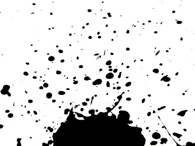 Black ink splatters. Free illustration for personal and commercial use.