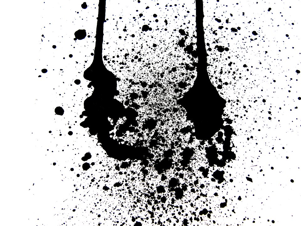 Black ink splatter. Free illustration for personal and commercial use.