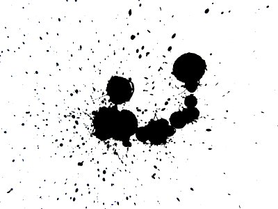 Black ink splatter. Free illustration for personal and commercial use.