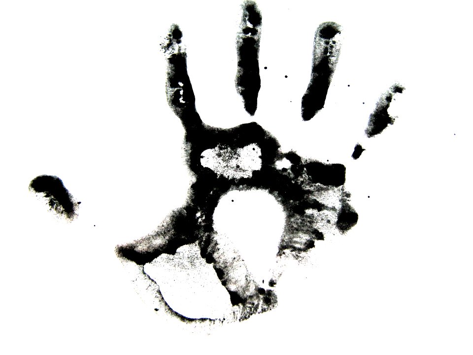 Black ink hand. Free illustration for personal and commercial use.