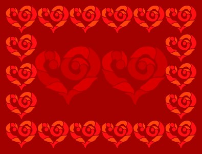 Red Valentines day greeting card.. Free illustration for personal and commercial use.