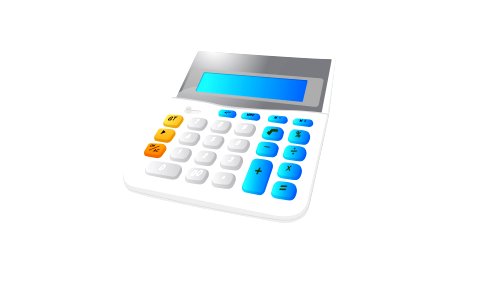 Calculator icon with gray buttons. Free illustration for personal and commercial use.