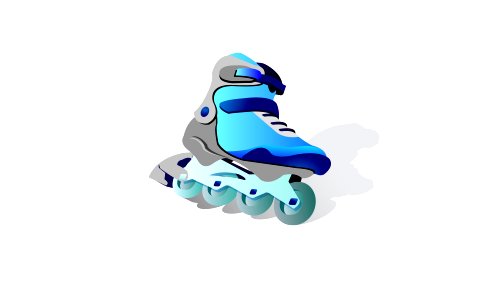 inline skating boot. Free illustration for personal and commercial use.